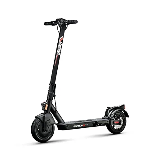 Ducati PRO-II Plus Electric Scooter, Quick Charge in 4Hrs, Light weight 15 Kg, Powerful 350W Motor, Range up to 25 Km, 10" Pneumatic Tubeless Tires, Foldable & Portable, App with Bluetooth - Black