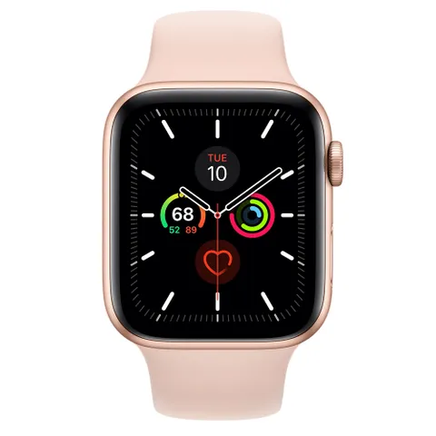 Apple Watch Series 5 GPS, 44mm Gold Aluminium Case with Pink Sand Sport Band