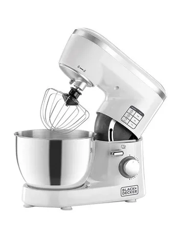 Stand Mixer and Kitchen Machine with Stainless Steel Bowl And 6 Variable Speed Control 4 L SM1000-B5 White/Silver