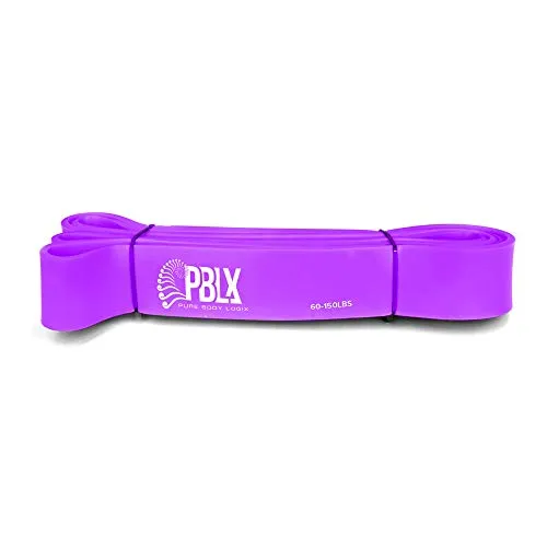 PBLX Exercise & Fitness Body Band with Band Stretch Resistance of 120-150 LBS, Workout Bands Sports Multi-Function Professional Equipment for Home & GYM Fitness with Anti Slip - Latex - Purple