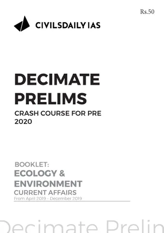 Civils Daily Decimate Prelims 2020 - Ecology & Environment - [PRINTED]