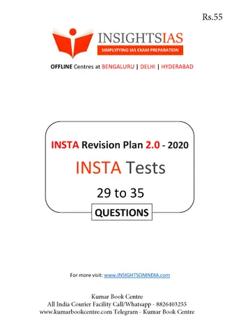 Insights on India 75 Days Revision Plan 2.0 - Day 29 to 35 - [PRINTED]