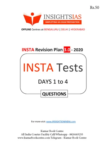 Insights on India 75 Days Revision Plan 3.0 - Day 1 to 4 - [PRINTED]
