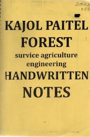 Indian Forest Service Handwritten/Class Notes - Kajol Patil - [PRINTED]