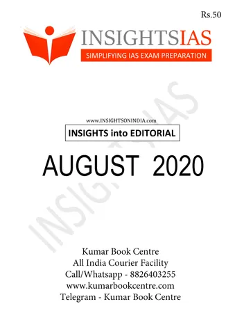 Insights on India Editorial - August 2020 - [PRINTED]