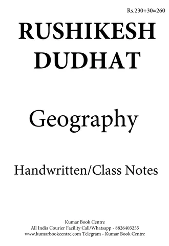 Geography Handwritten/Class Notes - Rushikesh Dudhat - [PRINTED]