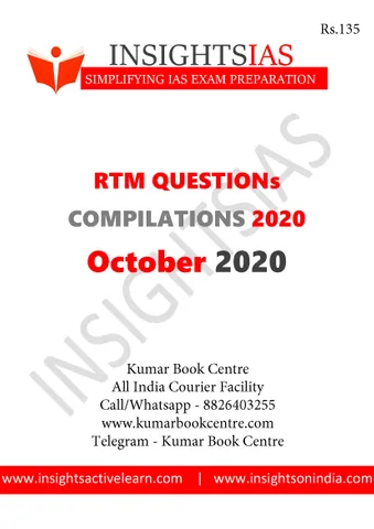 Insights on India Revision Through MCQs (RTM) - October 2020 - [PRINTED]