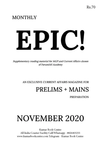 Forum IAS Factly/EPIC Monthly Current Affairs - November 2020 - [PRINTED]