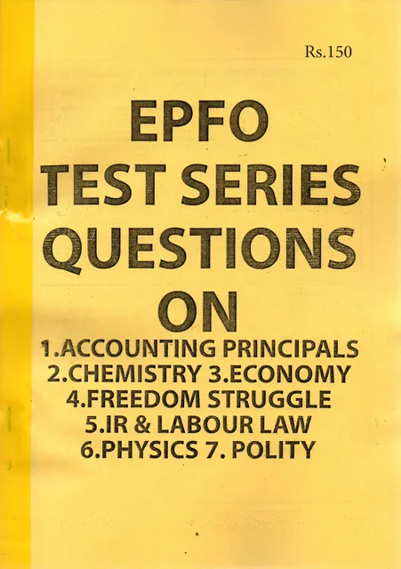 ( Set Of 2 Booklet ) EPFO Test Series With Solutions