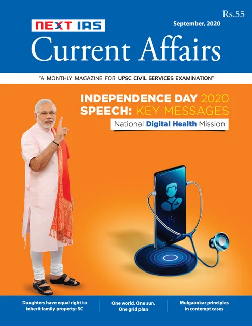 Next IAS Monthly Current Affairs - September 2020 - [PRINTED]