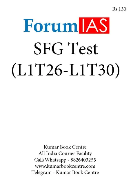 (Set) Forum IAS SFG Test 2021 - Level 1 Test 26 to 30 - [PRINTED]