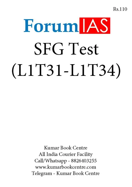 (Set) Forum IAS SFG Test 2021 - Level 1 Test 31 to 34 - [PRINTED]