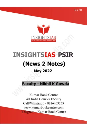 May 2022 - Insights on India PSIR (News 2 Notes) - [B/W PRINTOUT]