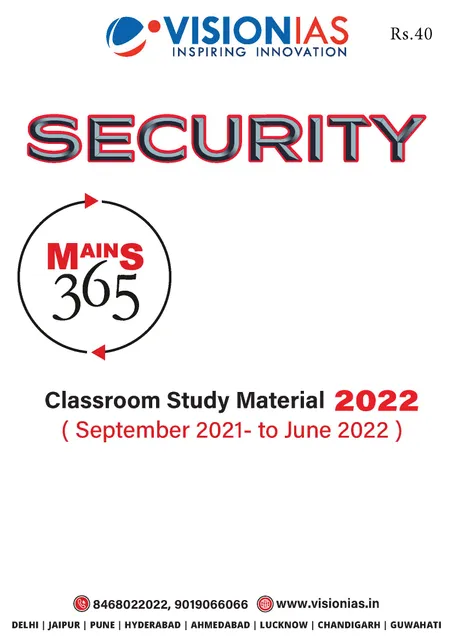 Security - Vision IAS Mains 365 2022 - [B/W PRINTOUT]