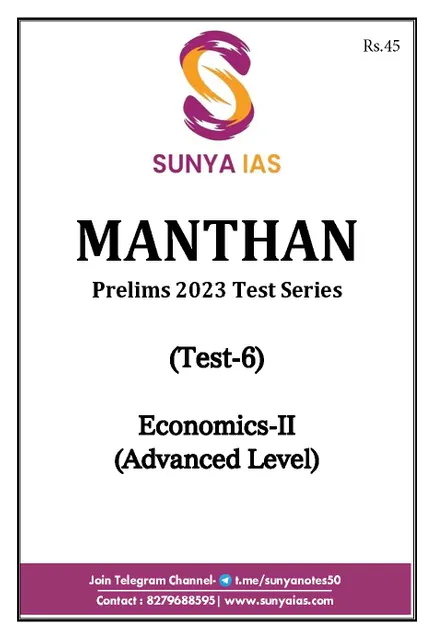 (Set) Sunya IAS PT Test Series 2023 - Test 6 to 10 - [B/W PRINTOUT]