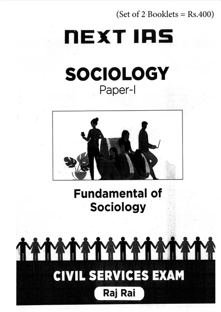 (Set of 2 Booklets) Sociology Optional Printed Notes 2022 - Raj Rai - Next IAS - [B/W PRINTOUT]