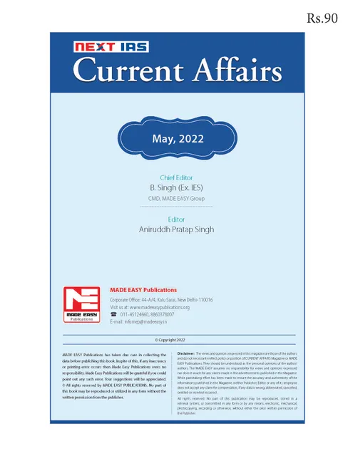 May 2022 - Next IAS Monthly Current Affairs - [B/W PRINTOUT]
