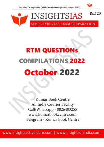 October 2022 - Insights on India Revision Through MCQs (RTM) - [B/W PRINTOUT]