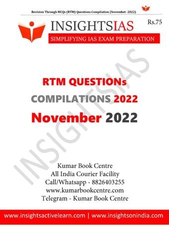 November 2022 - Insights on India Revision Through MCQs (RTM) - [B/W PRINTOUT]