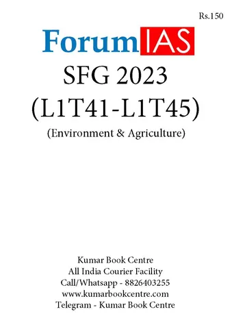 (Set) Forum IAS SFG Test 2023 - Level 1 Test 41 to 45 (Environment & Agriculture) - [B/W PRINTOUT]