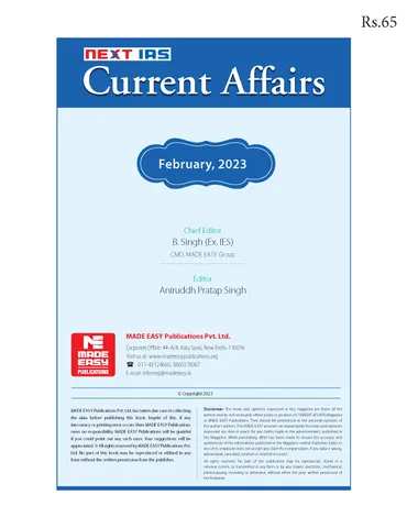 February 2023 - Next IAS Monthly Current Affairs - [B/W PRINTOUT]