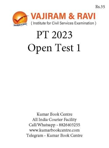 Vajiram & Ravi PT Test Series 2023 - Open Test 1 - [B/W PRINTOUT]