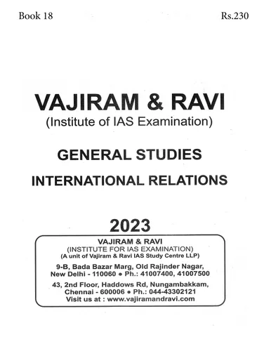 International Relations - General Studies GS Printed Notes Yellow Book 2023 - Vajiram & Ravi - [B/W PRINTOUT]