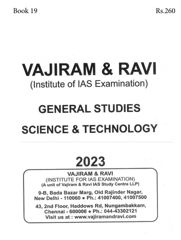 Science & Technology - General Studies GS Printed Notes Yellow Book 2023 - Vajiram & Ravi - [B/W PRINTOUT]