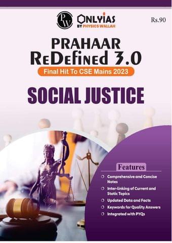 Social Justice - Only IAS UPSC Wallah Prahaar Redefined 3.0 - [B/W PRINTOUT]