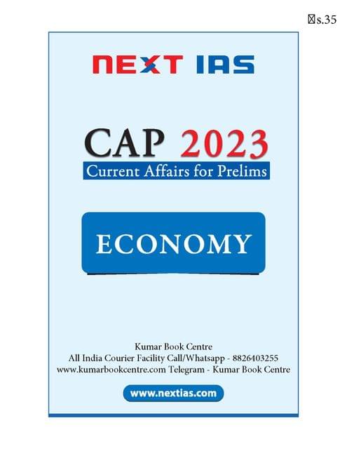 Economy - Next IAS Current Affairs for Prelims CAP 2023 - [B/W PRINTOUT]