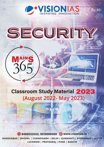 Security - Vision IAS Mains 365 2023 - [B/W PRINTOUT]