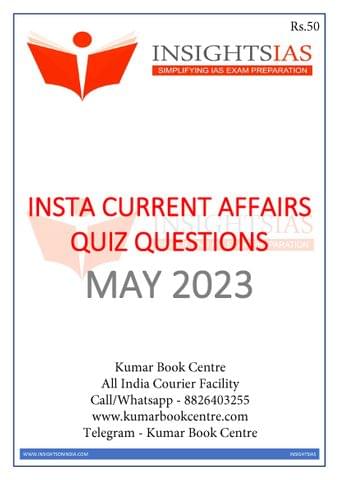 May 2023 - Insights on India Current Affairs Daily Quiz - [B/W PRINTOUT]