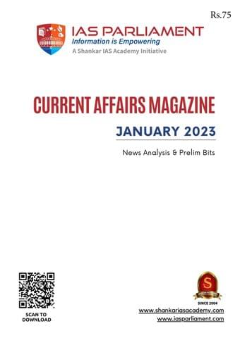 January 2023 - Shankar IAS Monthly Current Affairs - [B/W PRINTOUT]
