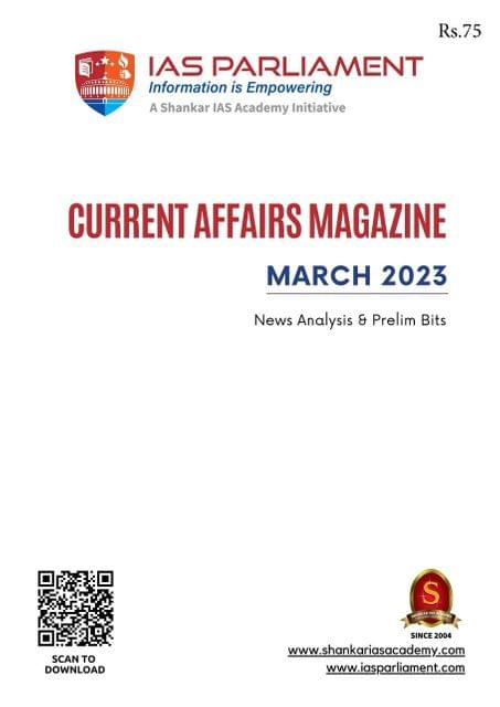 March 2023 - Shankar IAS Monthly Current Affairs - [B/W PRINTOUT]
