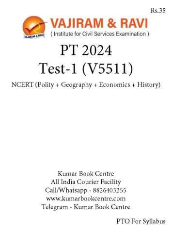 (Set) Vajiram & Ravi PT Test Series 2024 - Test 1 to 2 - [B/W PRINTOUT]