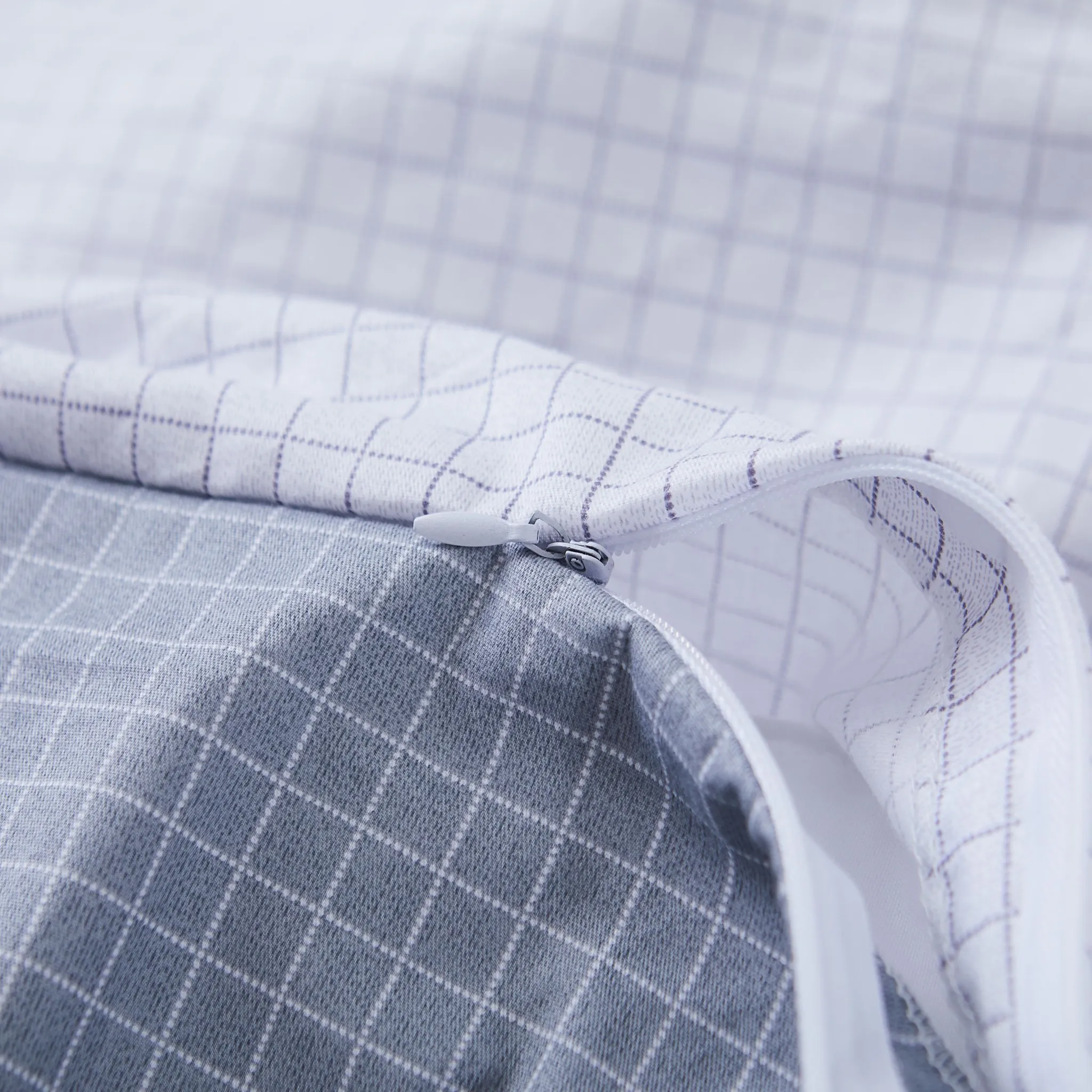 100% Crib Cotton Comforter Set 6-Piece King Grey