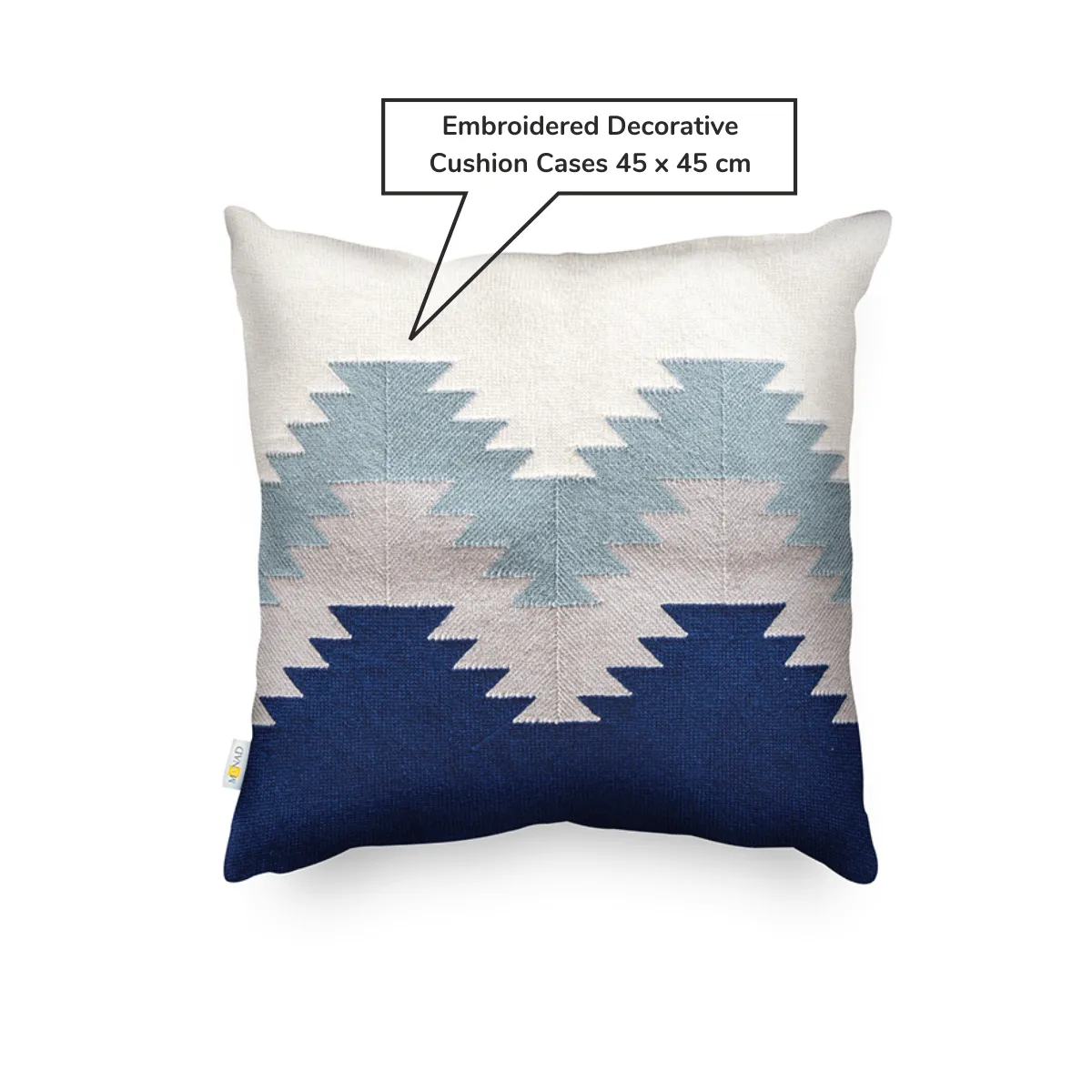 Aztec Pattern Embroidered Cushion Cover