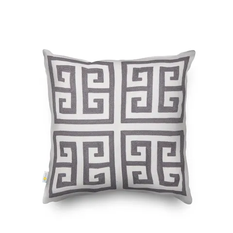 Abstract Embroidered Cushion Cover