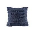 Blue Tassel Stripe Cushion Cover