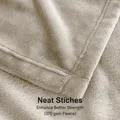Soft Flannel Fleece Blanket Single Cocoa