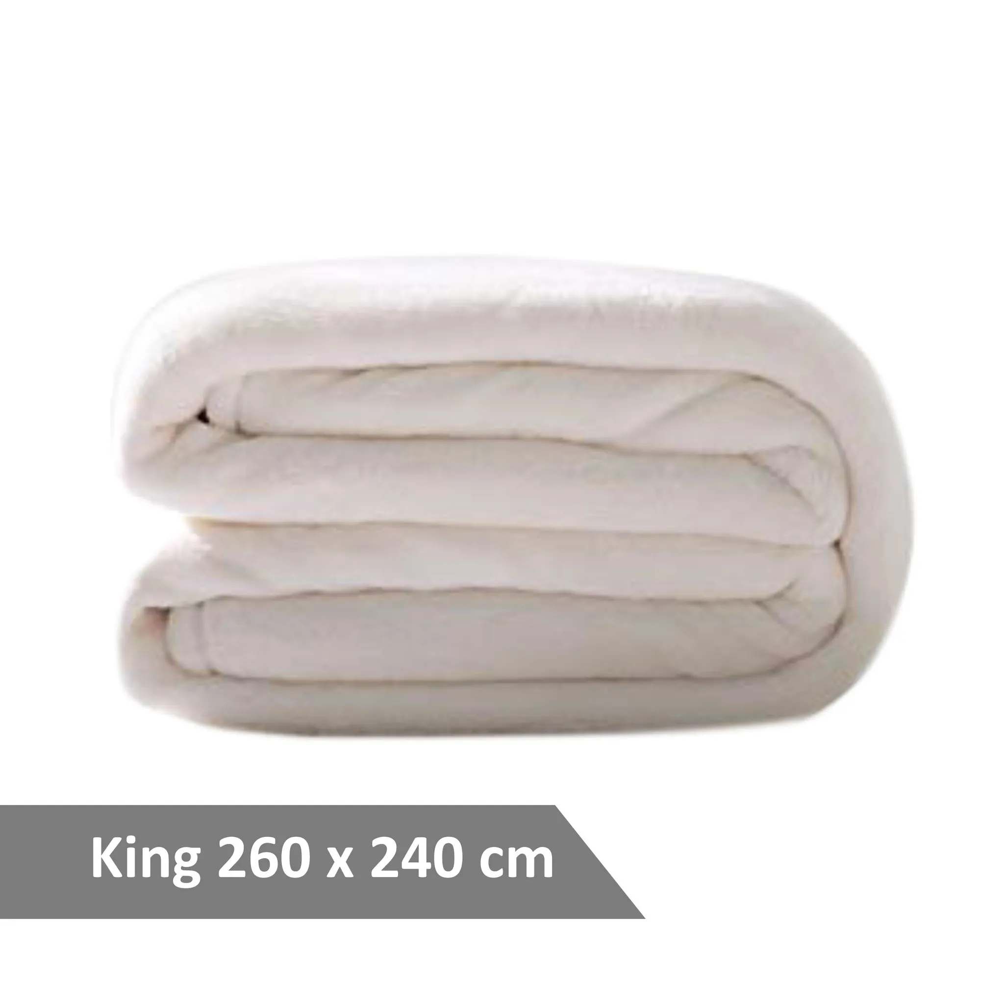 Soft Flannel Fleece Blanket King Ivory