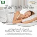 300 Thread Count 100% Natural Cotton Printed Duvet Set 4-Piece Single Aqua Blue