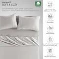 100% Natural Cotton Solid Sheet Set 4-Piece King Beige