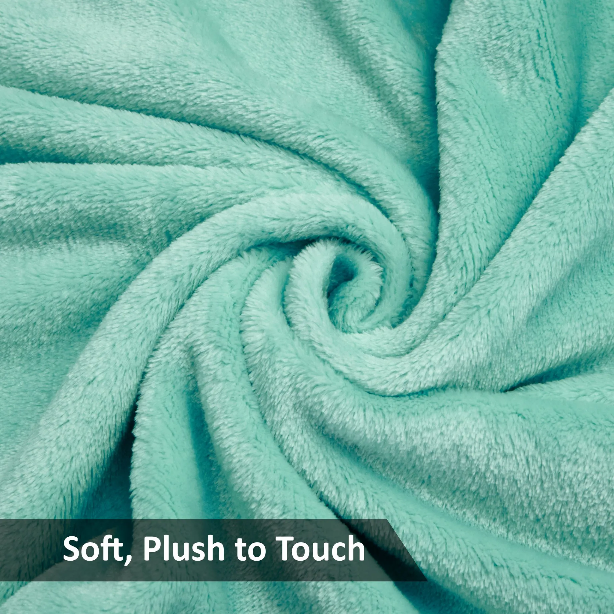 Soft Flannel Fleece Blanket Single Dusty Teal