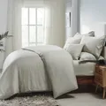 3-Piece Hotel Style Duvet Cover Cotton Rich, 500 Thread Count Hotel Satin Striped, King Size, Ansonia