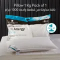 Single Hotel Striped Cotton Pillow ,100% Cotton shell ,Double Edge Stitched ,  Premium Gel Fiber 1 Kg Filling , 50x75, Soft Loft