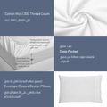 Comforter Set 8-Pieces Double Size Hotel Style All Season Cotton Rich Stripe Pattern Bedding Set With Removable Cover And Down Alternative Filling, White