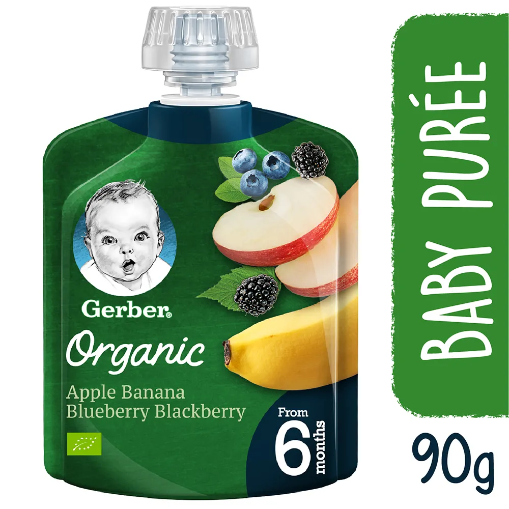 Organic Apple, Banana, Blueberry & Blackberry 90G From 6 Months