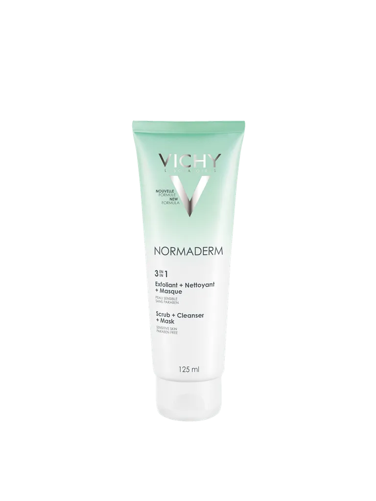 Vichy NORMADERM 3 IN 1 CLEANSER, EXFOLIATING SCRUB & MASK FOR ACNE PRONE SKIN 125ML