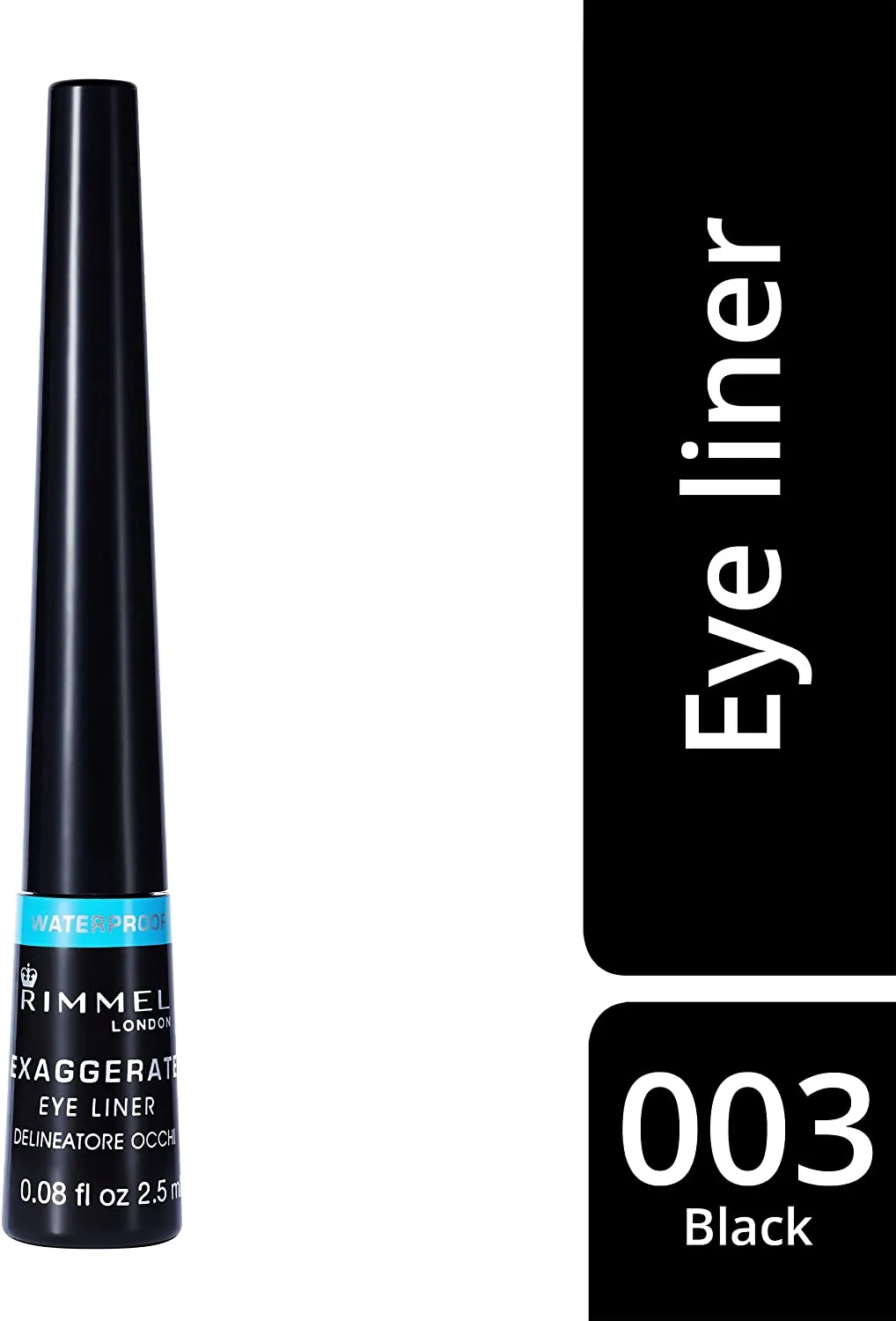 Exaggerate Waterproof Liquid Eye Liner - 003 Black